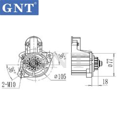 Starter Motor for CATERPILLAR L3E E301.5 30L6610500, 30L6610600, M000T60481, M000T60481AM, M001T68381, M0T60481, M0T60481AM, M1T68381