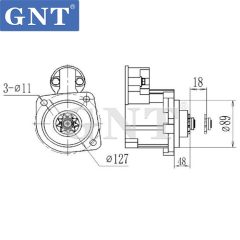 24V 13T 5.5KW BENZ MAN Atego DELCO Starter DRS1098, 11139173 
