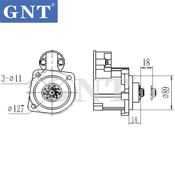 24V 12T 5.5KW GNT Starter compatible with VOLVO D7D D7E Engine M008T62671 M8T62671 STM4236RB STM4236WA 861293 M85R3003SE M85R3003SE-VPP