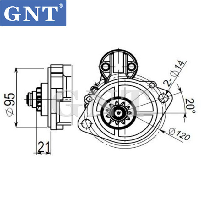 12V 11T 3.5KW GNT Starter compatible with DH55 Excavator ISUZU 4JB1 Engine 8971704000 8972047130 8973263890 8973494020 8980941080 71440357
