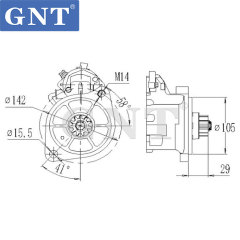 24V 11T Starter compatible with HINO J08E J05E Engine 281002891A 281002892A 281002894 2810078110 2810078111 2810078112 2810078113 281002894A