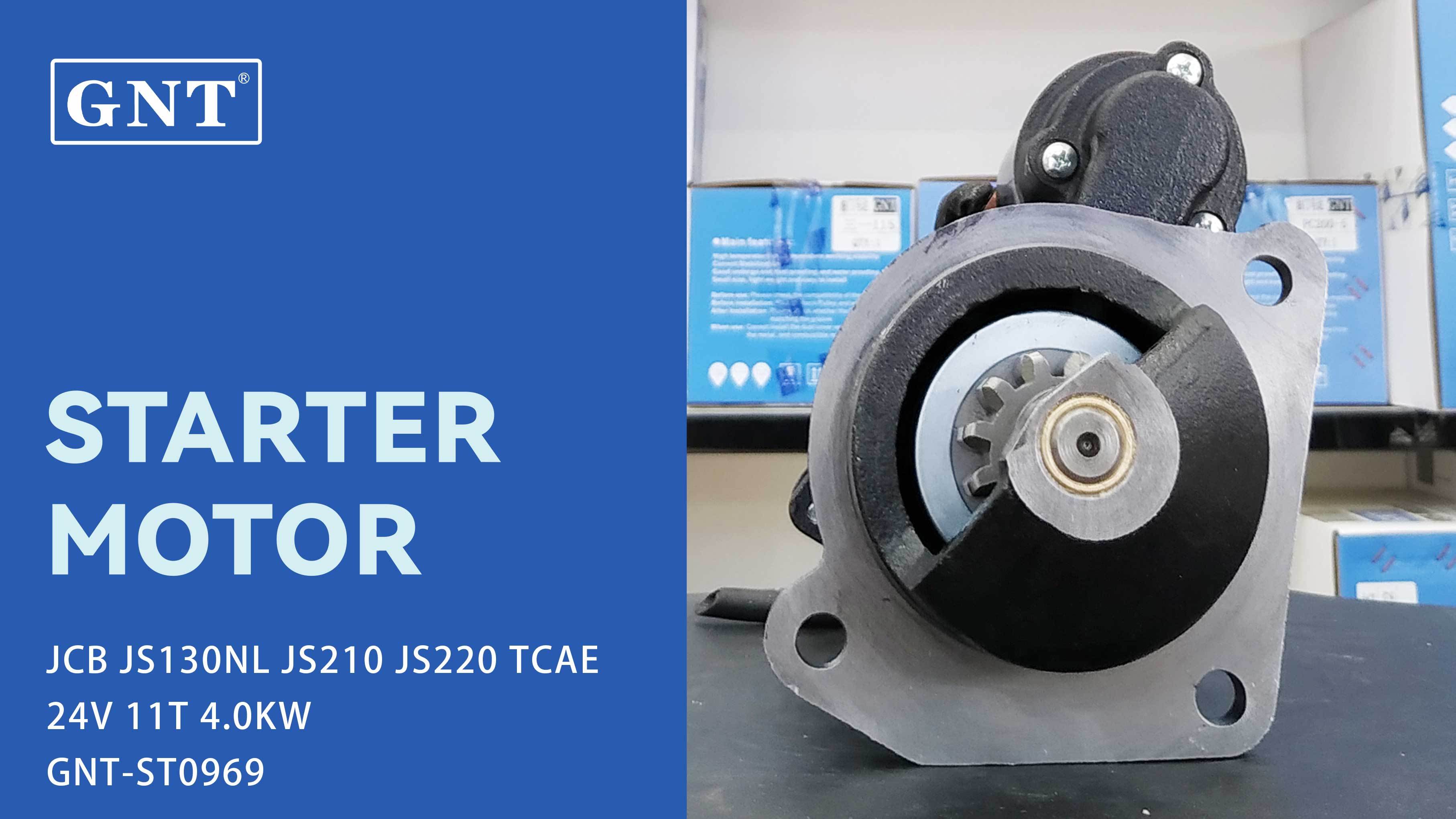 24V 11T Starter compatible with JCB TCAE JS210 Engine 11131995 11132230 AZF4211 AZF4225 AZF4267 AZF4338 AZF4579 IS1106 CST21617AS