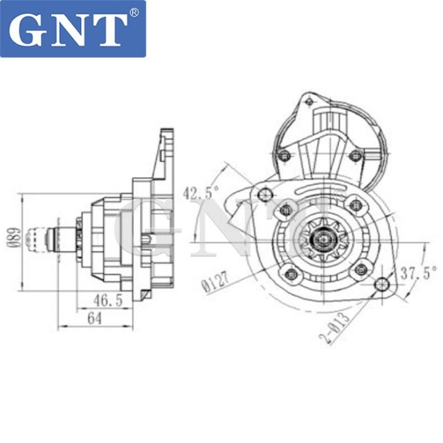 24V 10T 4.5KW GNT Starter compatible with 6D102 NIKKO Engine 2-4360-1 19944N 19945N CST50625 CST50625AS CST50625ES CST50625OS CST50625RS