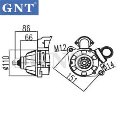24V 11T Starter compatible with Mitsubishi 6D14 Engine M3T56075 M3T56076 M3T56082 M3T56084 M3T56085 M4T50071 M4T50073 M4T50171 M4T50177