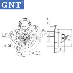 24V 11T 7.5KW Starter Motor compatible with  ISUZU 6WG1 Engine SE502079 19081025 19081049 E02GES099 H1811003414 1811003413 2-3264-2W 19546N