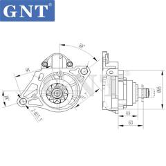 24V 11T 5.0KW GNT Starter compatible with 6HK1 Engine 1811003101 1811003102 1811003110 1811003191 1811003240 1811003241 1811003290 1811003493