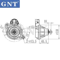 24V 11T 4.5KW GNT Starter motor compatible with Hyundai R215-7 Kobelco SK330-6 Engine M8T60071C M8T60072 M9T65171 M9T65172 ME077796 ME077970