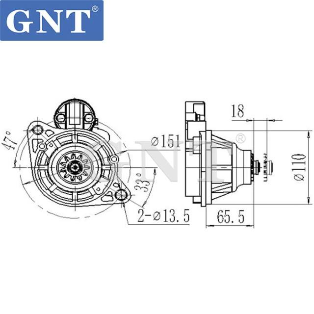 24V 11T 4.5KW GNT Starter motor compatible with Hyundai R215-7 Kobelco SK330-6 Engine M8T60071C M8T60072 M9T65171 M9T65172 ME077796 ME077970