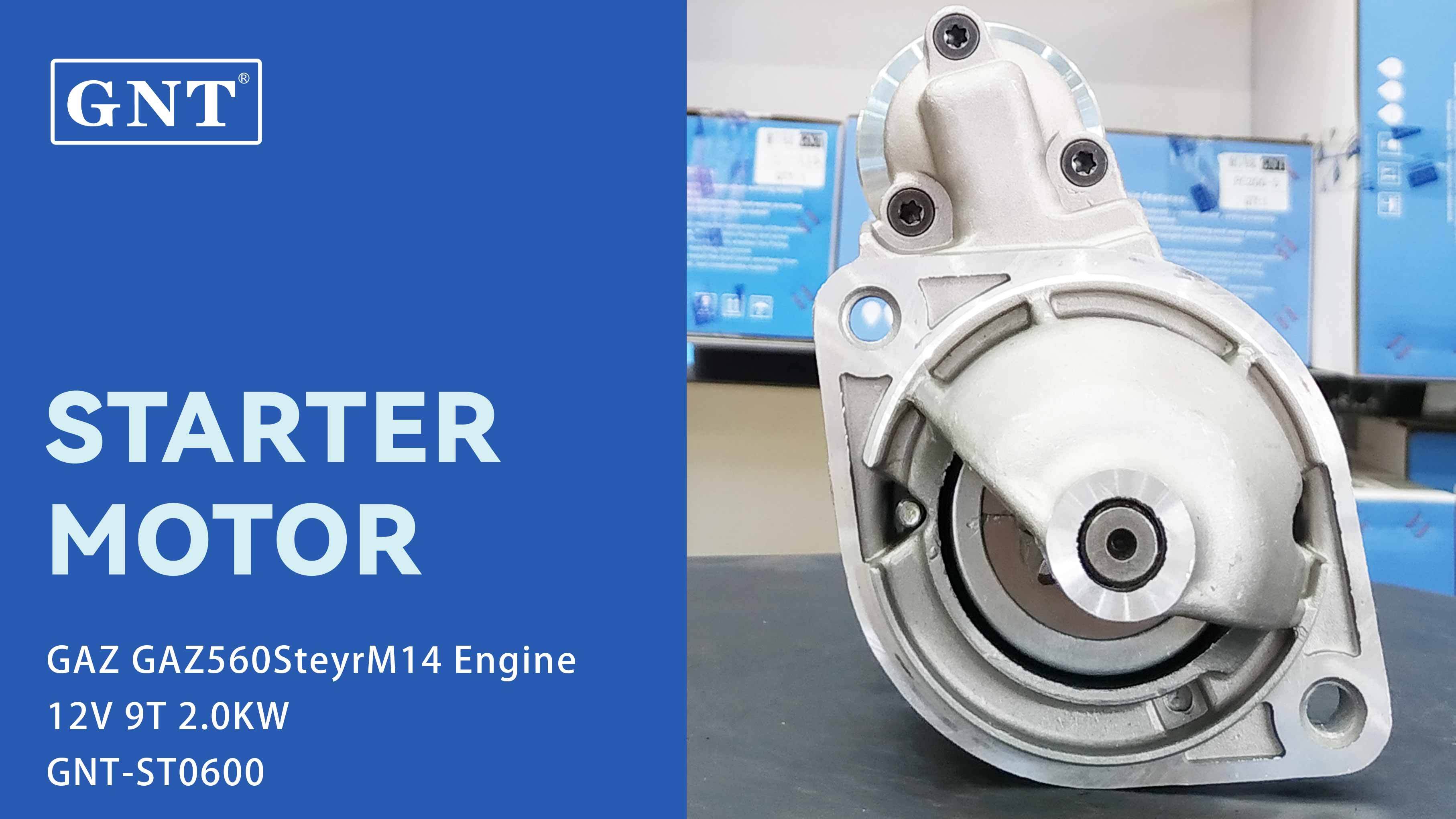 12V 9T Starter compatible with GAZ GAZ560SteyrM14 Engine STB4942RB STB4942WA 115397 MS337 1-9042-1W STB4942BA STB4942EX STB4942MN