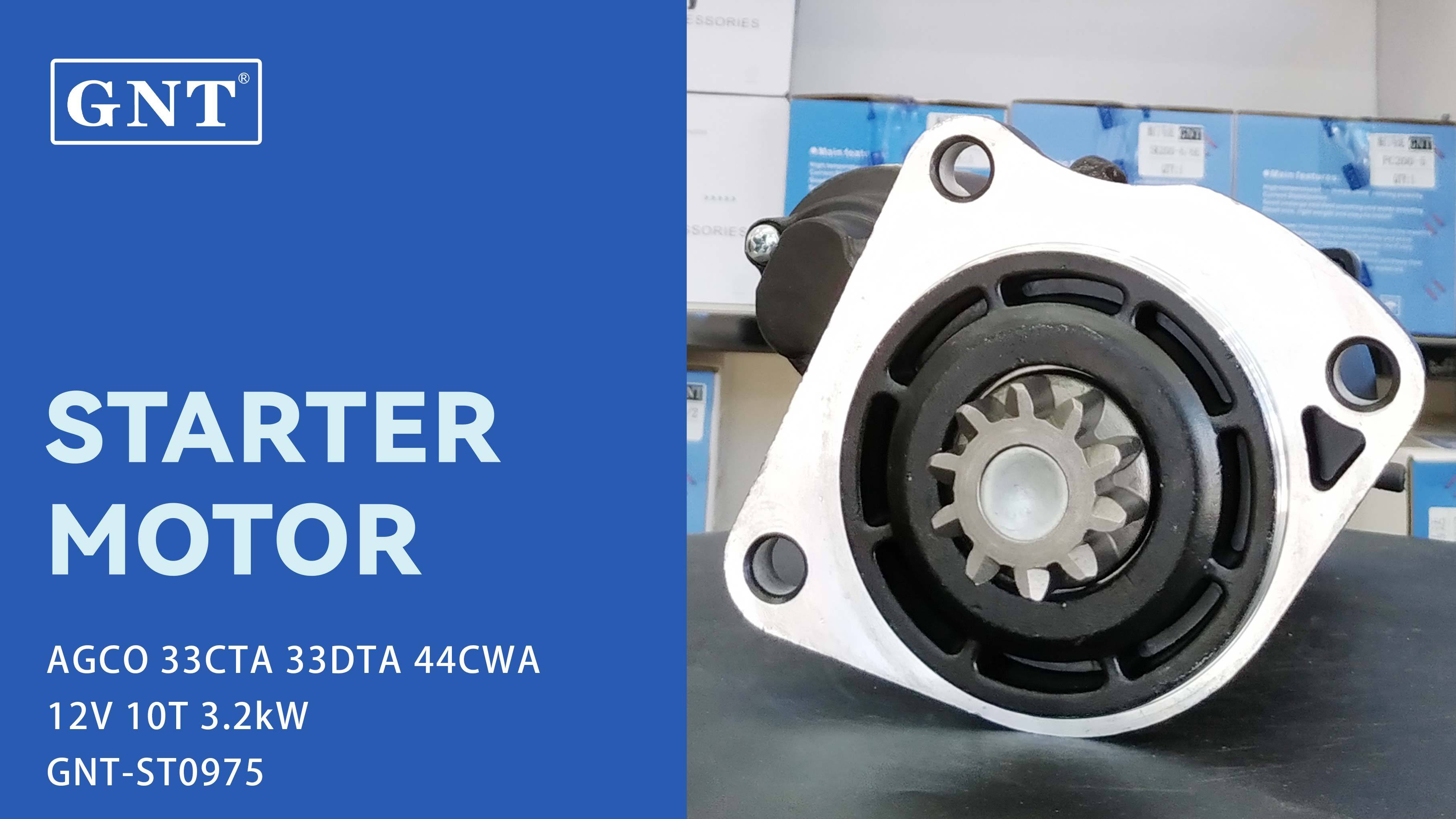 12V 10T Starter compatible with AGCO POWER 33CTA Engine 4377659M1 4377659M2 4377659M3 11131915 11132205 AZE4660 AZE4674 IS1362 MS209