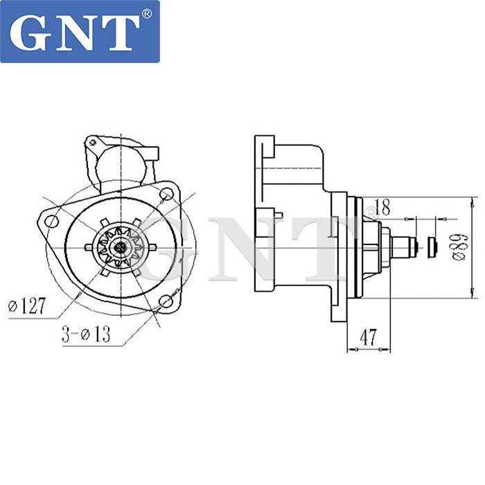 24V 10T GNT Starter motor compatible with CUMMINS QSB7 QSB6.7 Hyundai R215VS 29MT Engine 5340058 8201043 8200475 8200297