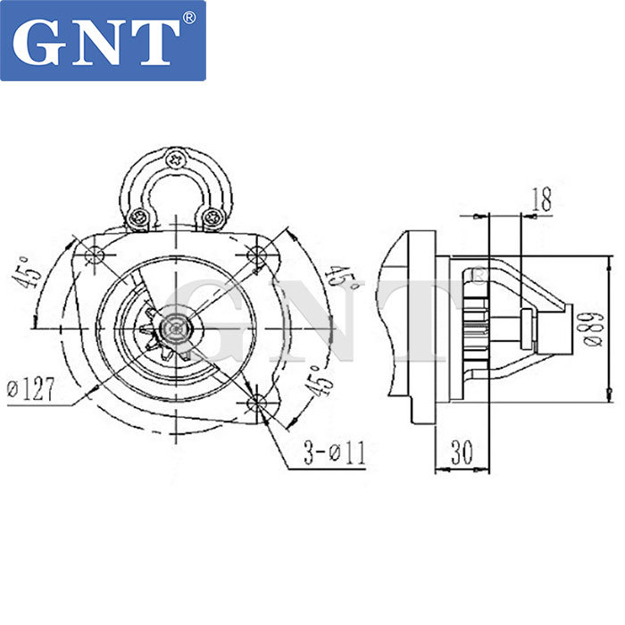 12V 10T 4.2KW CATERPILLAR Starter Motor C4.4 C6.6 C7.1 Engine AZF4266, AZF4274, AZF4266, IS1316, 11.132.262, 11132262