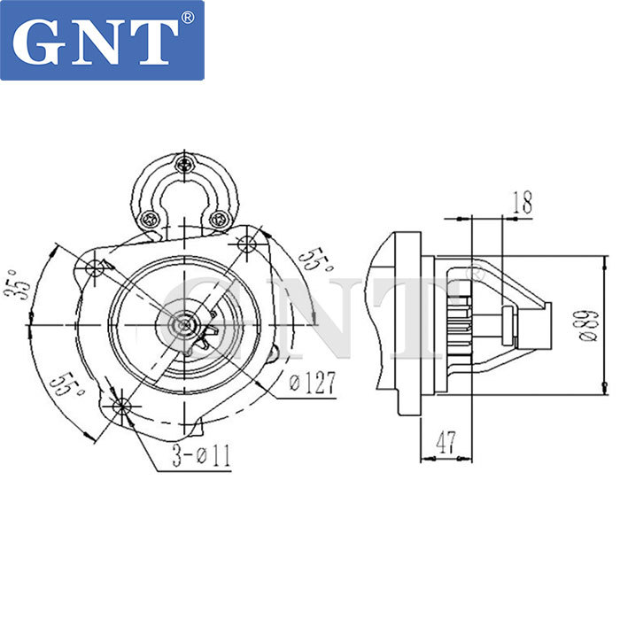 BOBCAT Starter motor for BOBCAT L641 L741 L843 L943 L974 S9070, UD11315S, 1109198, 3042511, 11131375, AZF4522, AZF4597