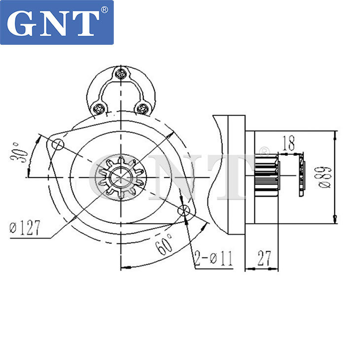 Starter Motor for DEUTZ TCD 04125683, 11132117, 11132368, AZF4833, AZF4862, IS1374, STI1869ML, STI1869YN, MS654, S9416S