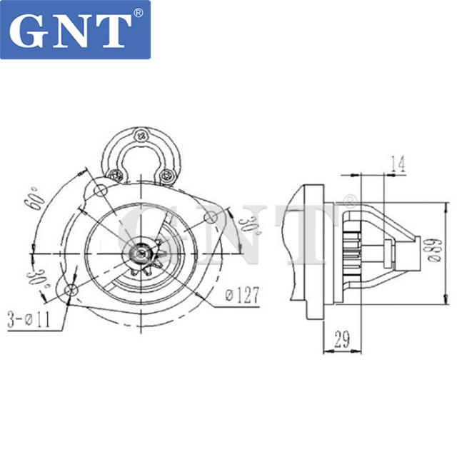 LANDINI TRACTOR PERKINS ENGINES Starter Motor 11131716, AZE4165, IS1208, 2873K627, 2873K633, 3218978, JB123708513