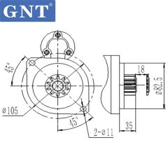 BOBCAT Starter motor for JOHN DEERE 9920 5300 9930 5310 5400 5403 5410 TY25971, STA4603ML, STI4603UL, MS293, TM000A28601