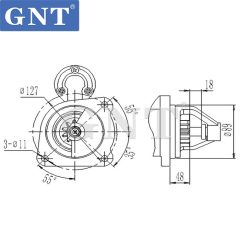 12V 9T Starter Motor for CLAAS 430 7962580 11132194 AZF4329 IS1418 0001230001 0001230027 0001262005 0001262006 0986021340