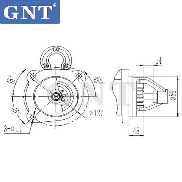 CASE TRACTORS 844 Starter Motor 11130704, 11130889, 11132153, AZE4238, AZJ3242, IS0704, IS1383, CS503, 121905AEX, JST3015