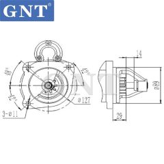 PERKINS 1104D E44T LOADERS STARTER 7169477, 114388, 116308, 2253149, 3127540, 3290290, 3653422, DRS3954N, 11.131.605, 11.131.761