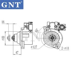24V 10T Starter compatible with CUMMINS 29MT ISF2.8 XUGONG135 XUGONG155D Engine 5345288 STQ2818ML