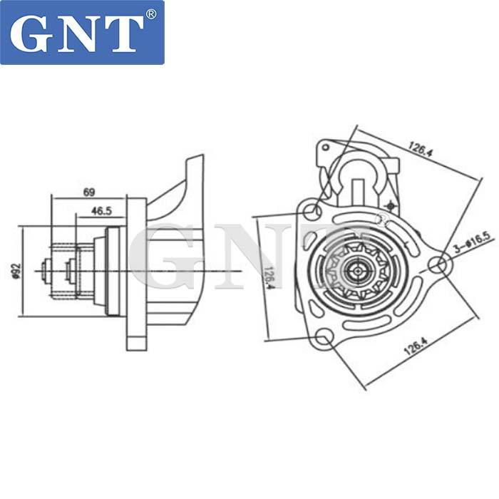 24V 11T Starter compatible with DAEWOO S470LC-V Engine CST46608 CST46608AS CST46608ES CST46608GS CST46608OS CST46608RS STD9850