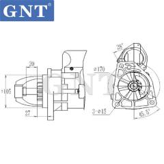 24V 12T Starter compatible with ISUZU 10PC1 Engine 0230007410 0230007411 0230007413 CST50639GS CST50639ES CST50639OS STK4442RB