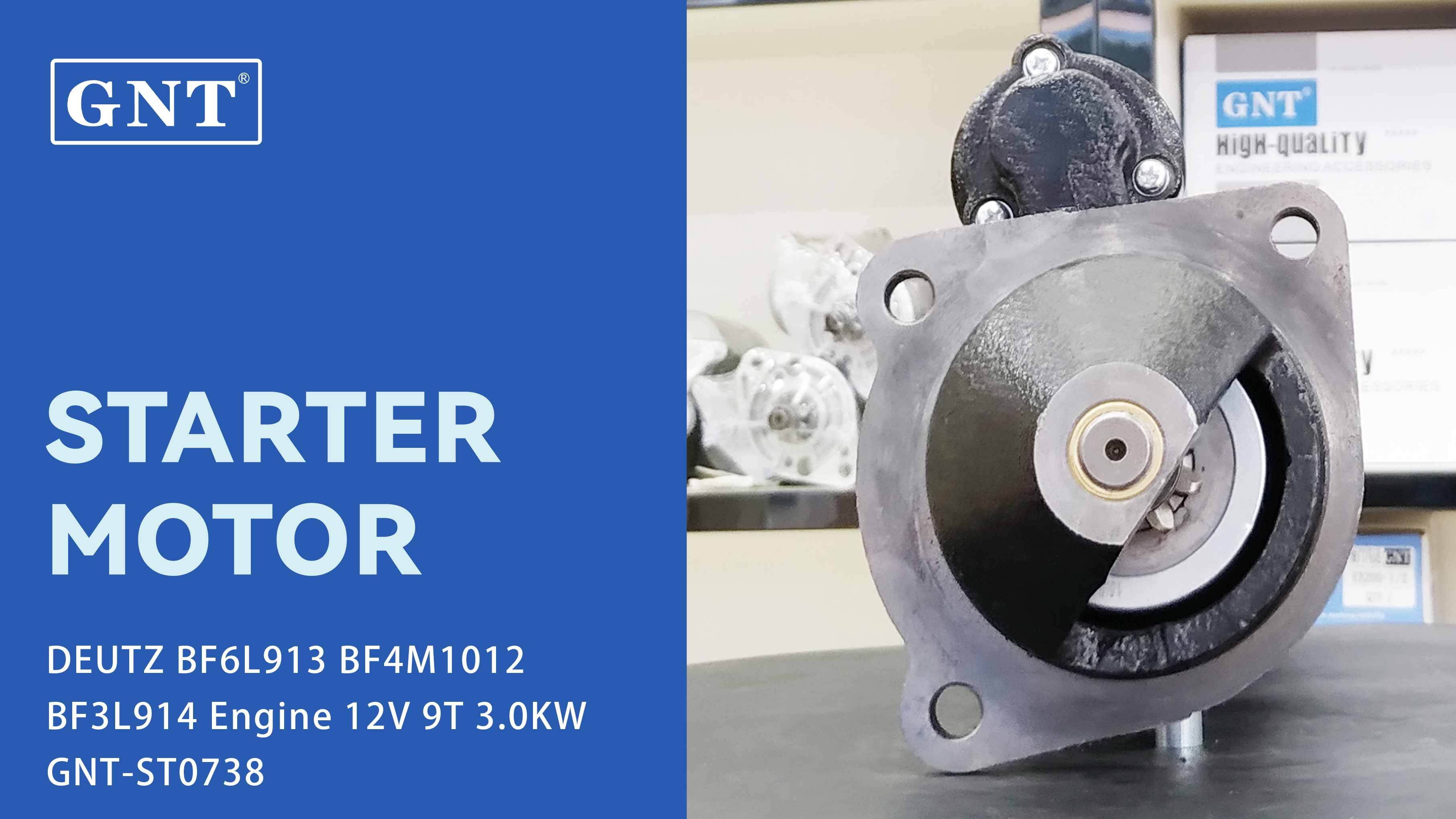 12V 9T Starter compatible with DEUTZ BF6L913 Engine 01180928 01180928KZ 01181976 01182233 01182233KZ 01182925 01183120 01183235 01183712