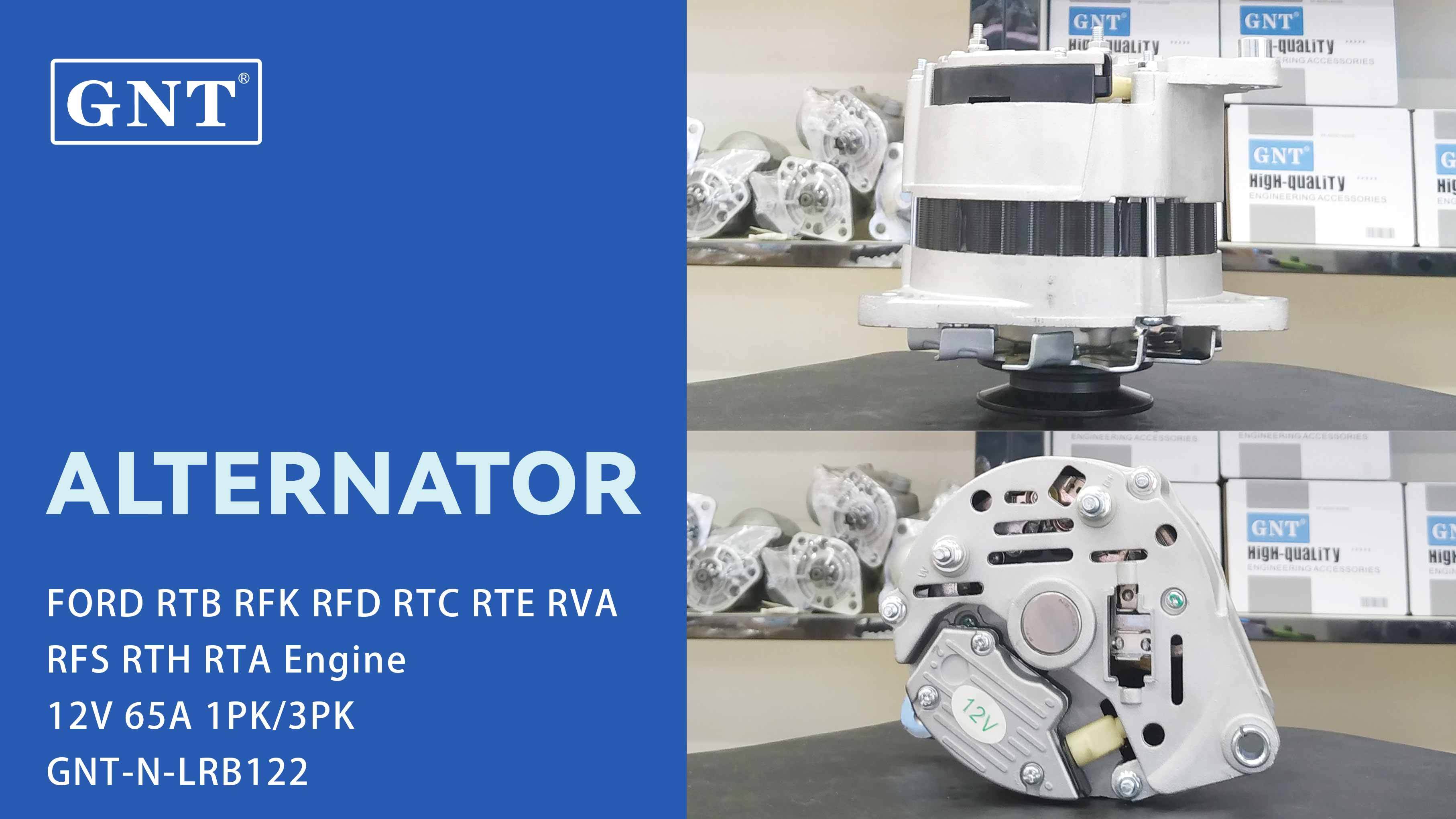 12V 65A Alternator compatible with FORD RFS RTH Engine 870G10300AA V87VG10300AE 185046360 2871A142 2871A148 2871A163 LR150189 CA561IR