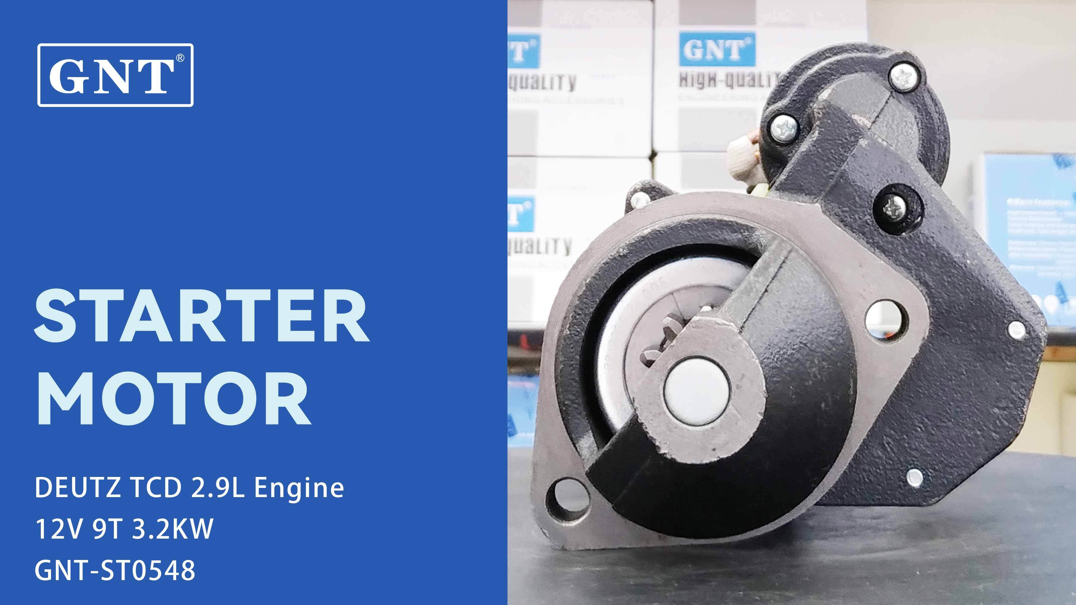 12V 9T Starter compatible with DEUTZ TCD 2.9L Engine 04131602 04606897 11132058 11132377 11132592 11132606 AZE4224 AZE4282