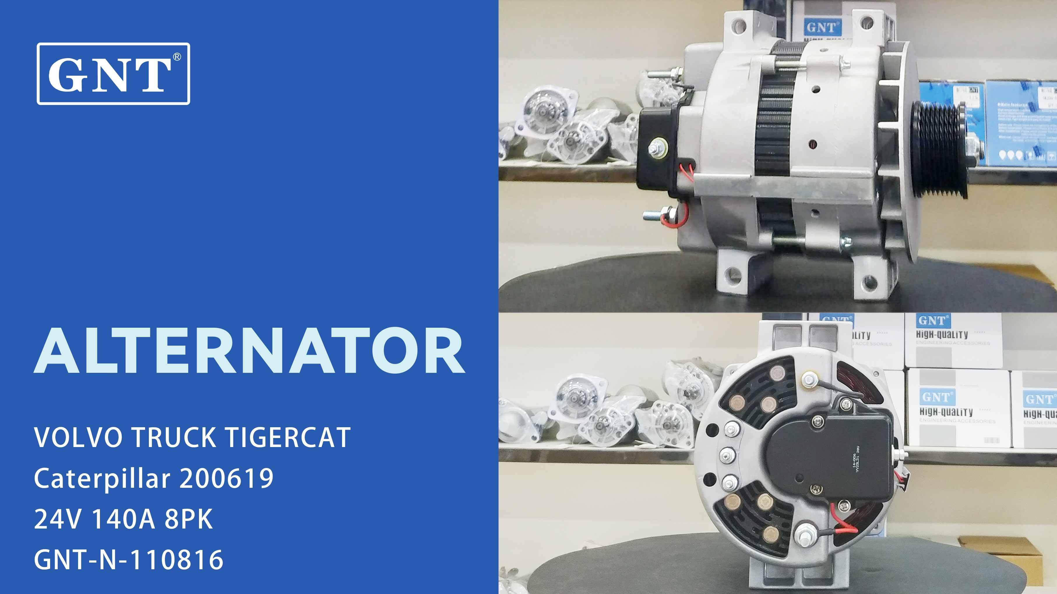 24V 140A GNT Alternator compatible with VOLVO TRUCK TIGERCAT Engine BLP3311 LN110816 115387 LNP-110-816 200619 10663634 BLP3312 BLP3317A