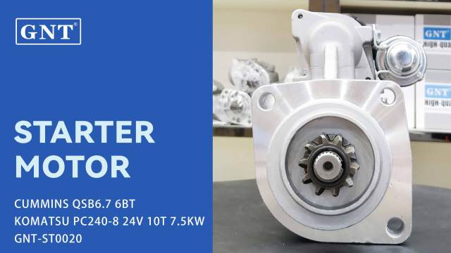 24V 10T Starter compatible with KOMATSU PC240-8 Engine 4280001330 4280005220 4280801330 4280805220 DSN2028 DSN2034 75264240 AR11138