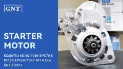 24V 10T Starter compatible with KOMATSU 6D102 WA250 Engine 6008134110 6008134130 6008135110 6008634110 6008634130 6008634131 6008634210