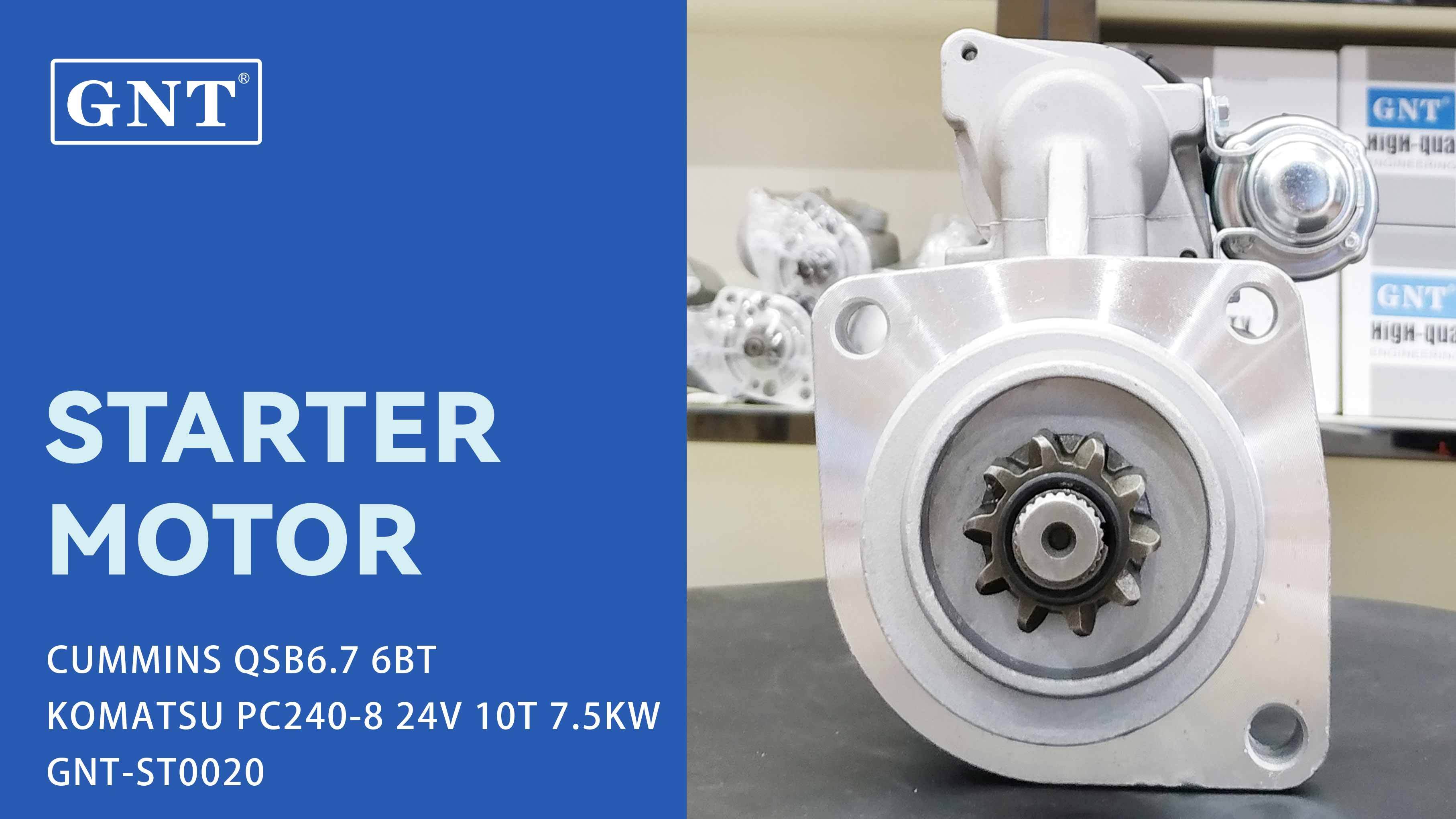 24V 10T Starter compatible with KOMATSU PC240-8 Engine 3957598 3965282 3965282RX 4934036 5363431 10461776 19026032 8200024 8201133
