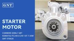 24V 10T Starter compatible with CUMMINS QSB6.7 38MT Engine M105R3510SE, M105R3510SE-VPP STR0131 6832N 114326 STD4326WA STD4326EC