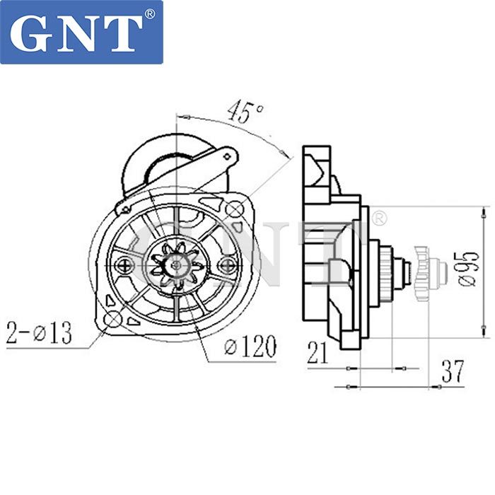 12V 9T Starter compatible with KOMATSU Forklift FD10 Engine 128000110 1280001101 2280001121 2280001130 2280001131 2280001132 2280001133
