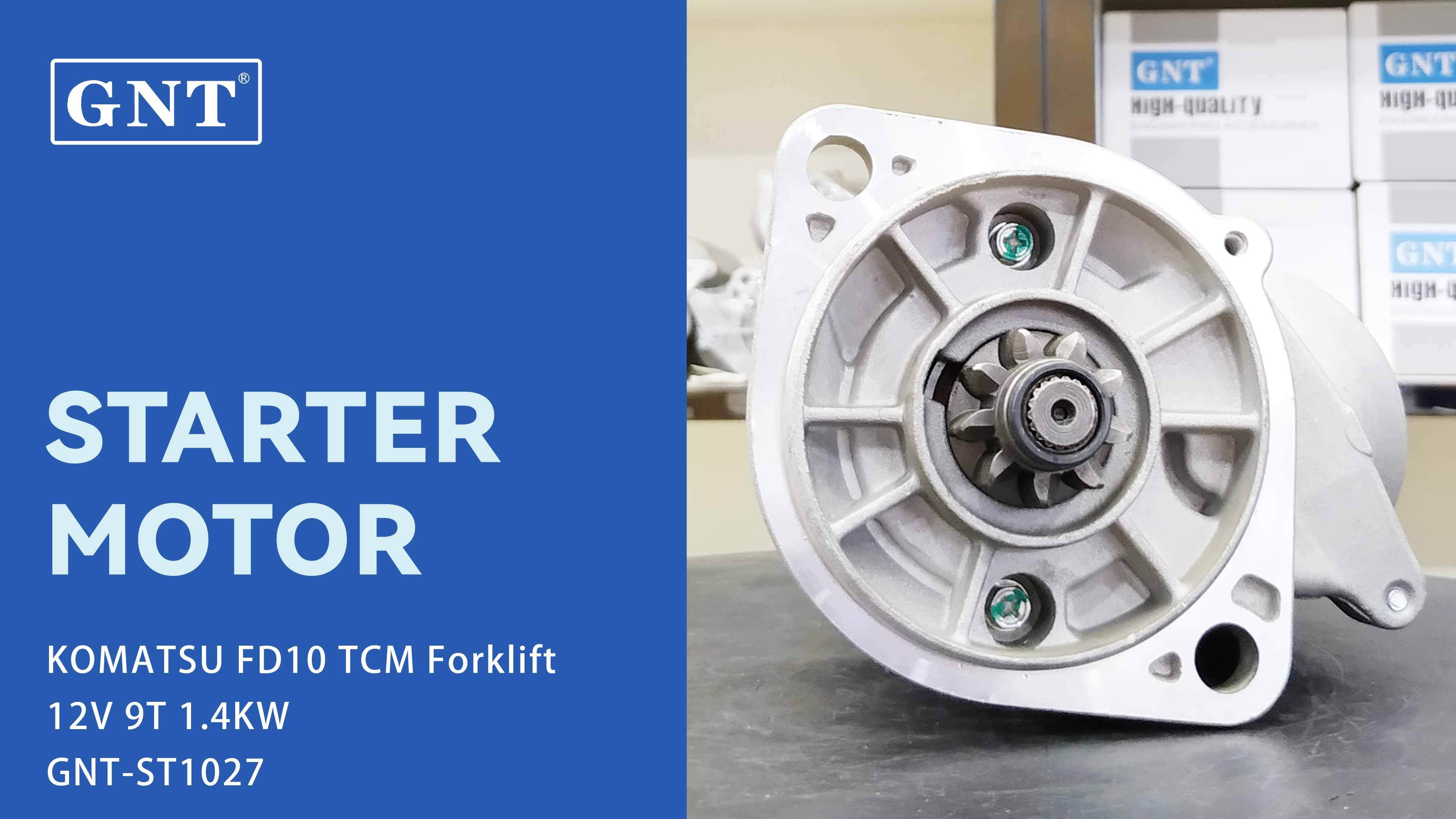 12V 9T Starter compatible with KOMATSU Forklift FD10 Engine 280001102 1280001110 1280001111 2280001120 2280001122 2280001980 2280001981