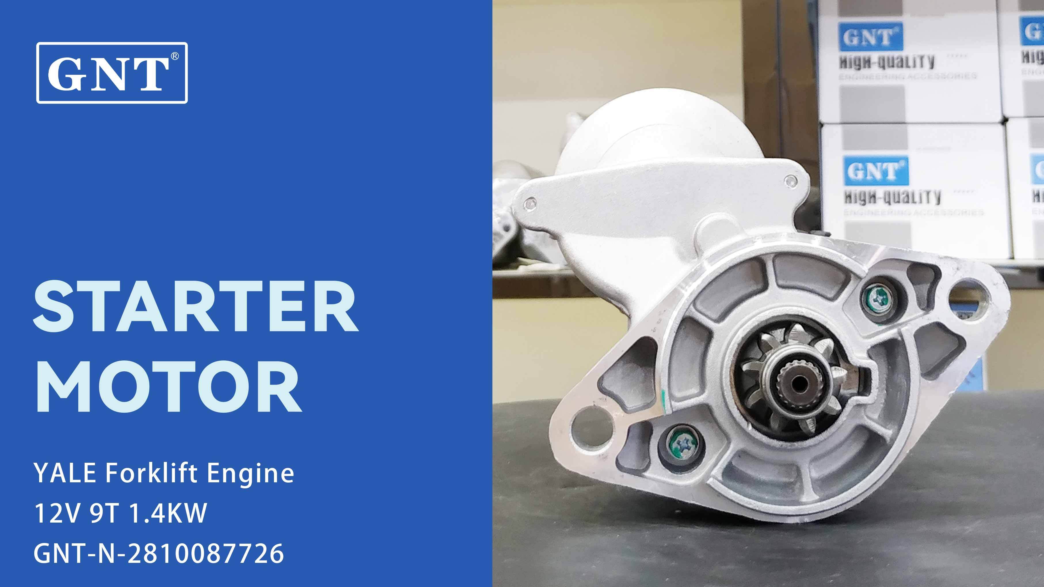 12V 9T Starter compatible with YALE Forklift Engine 1280005530 2280001340 2280001341 2810087726 911216600 914320600 STN2919SE