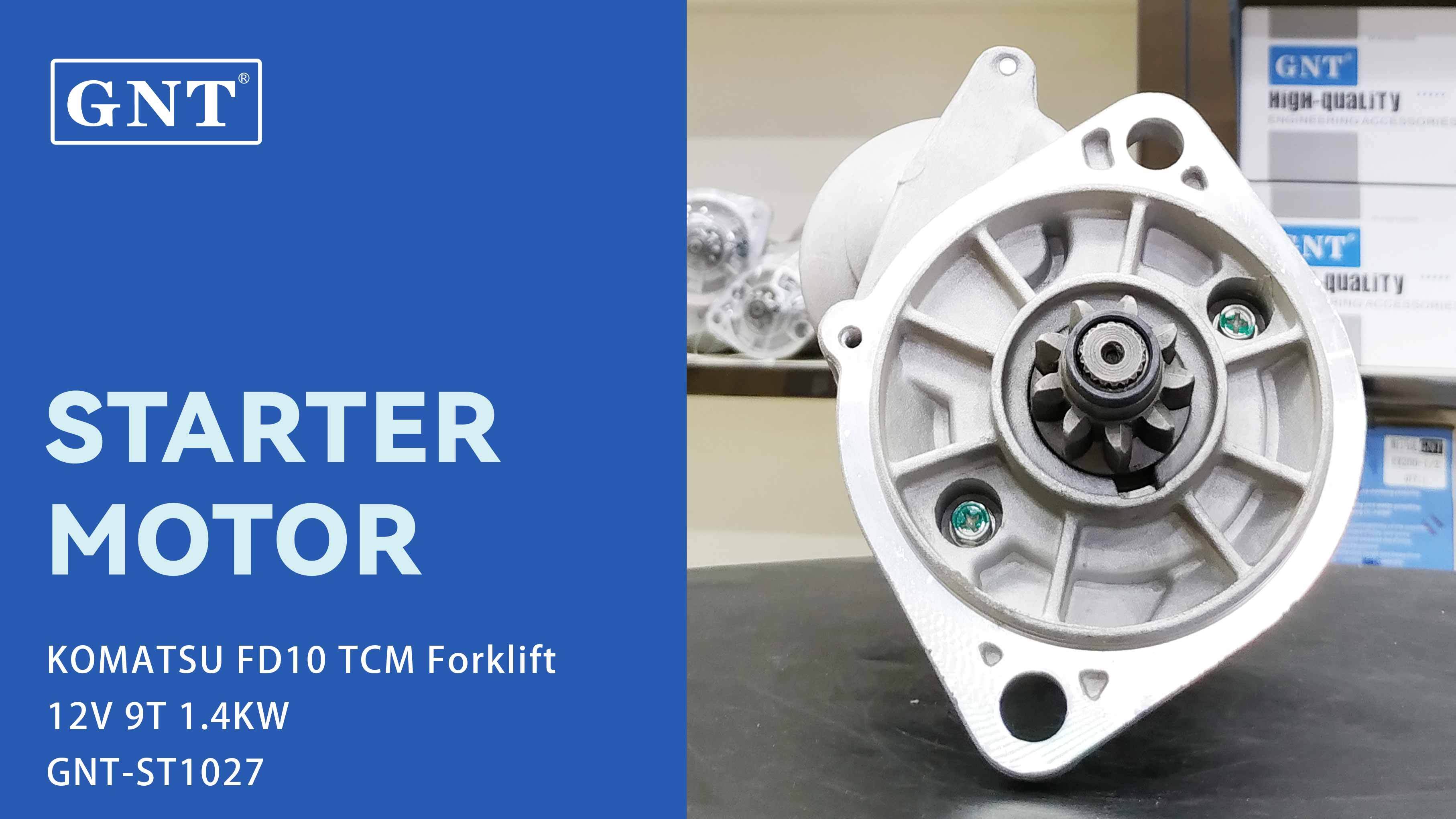 12V 9T Starter compatible with KOMATSU Forklift FD10 Engine 2280001982 2280001983 2280001984 2280001985 2280001986 2280002000 2280002001