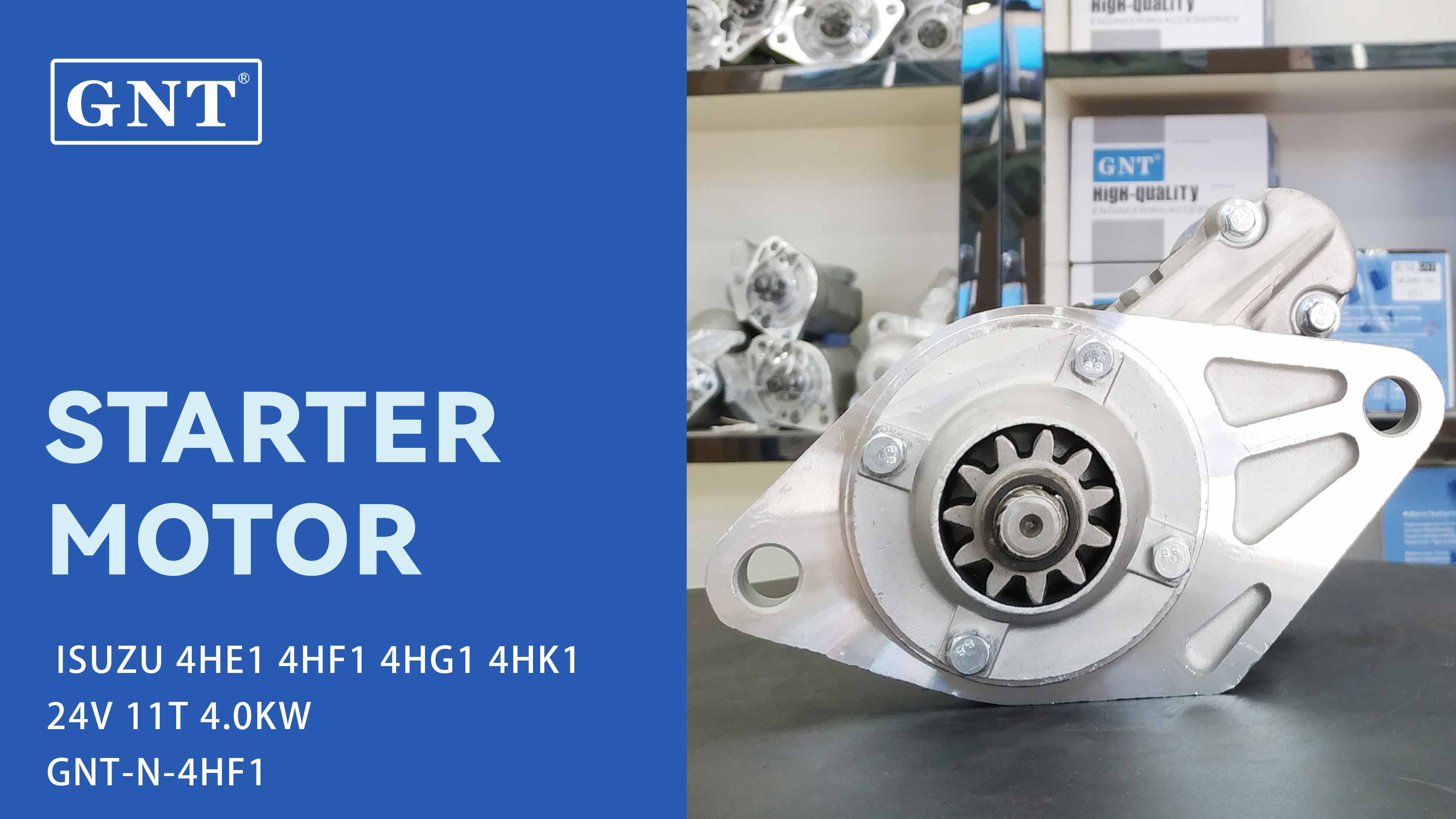 24V 11T Starter compatible with ISUZU 4HE1 Engine 8980090430