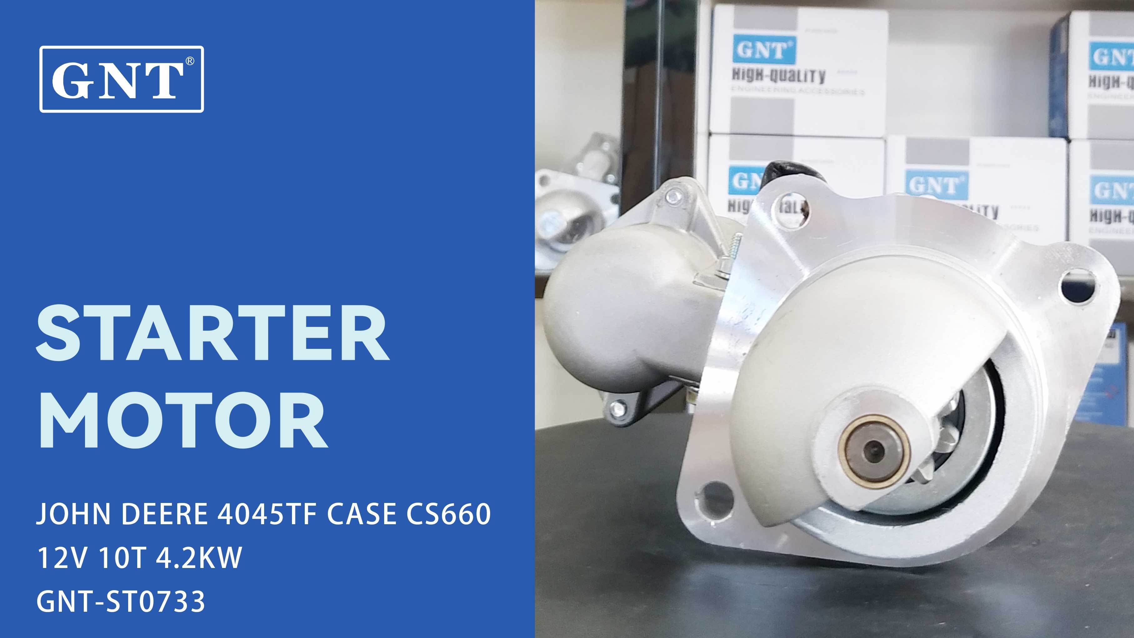 12V 10T Starter compatible with JOHN DEERE 6059TF Engine AZF4598 AZJ3190 AZJ3241 AZJ3325 AZJ3328 AZJ3342 IS1056 IS1323 1313394 3114986
