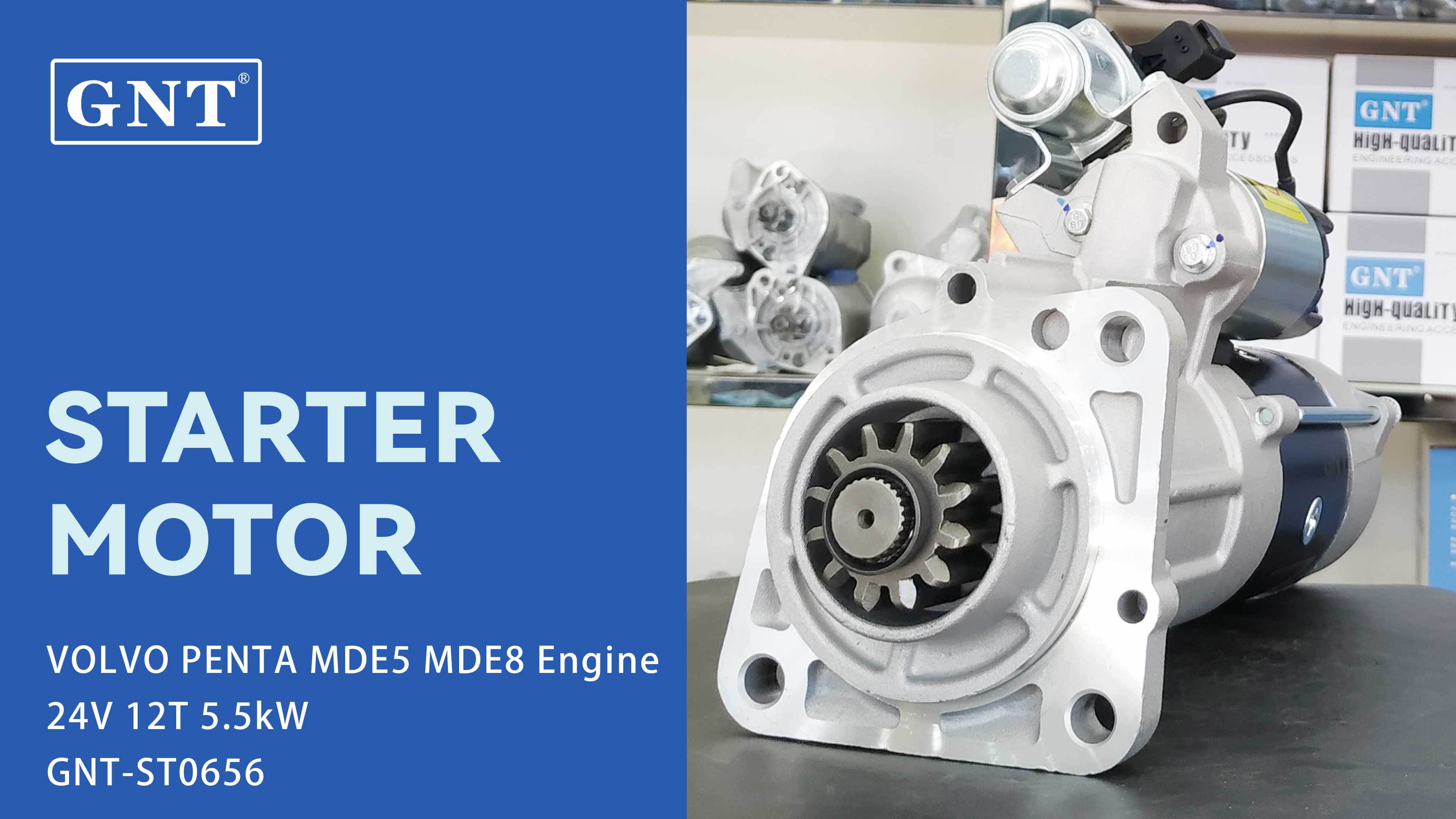 24V 12T Starter compatible with VOLVO PENTA MDE5 Engine M009T67879 M009T67879AM M9T67879 M9T67879AM 21612056 11139227 AZE4715 IS9525