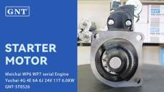24V 11T Starter compatible with Weichai WP6 WP7 Engine M93R3044SE M93R3045SE M93R3046SE 63003708100002 J63003708100A002 G58003708100A002