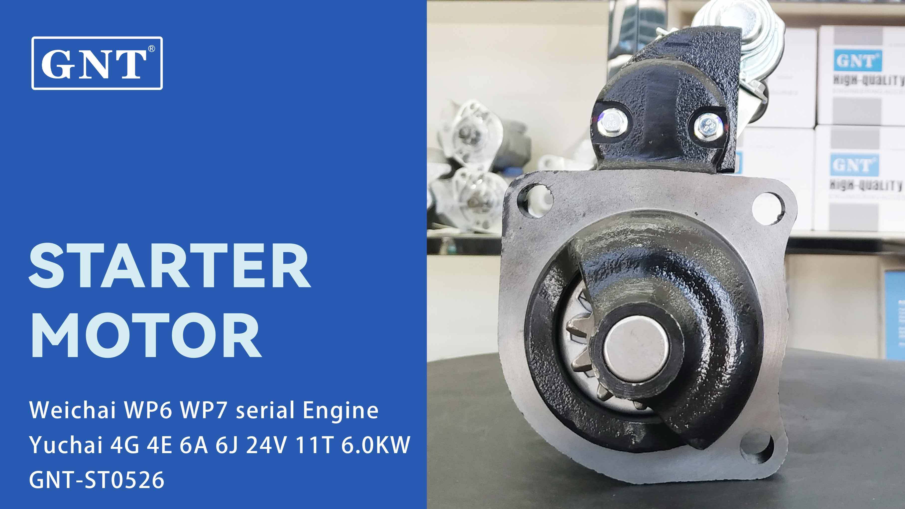 24V 11T Starter compatible with Weichai WP6 WP7 Engine A703708010B M93R3005ASE M93R3005SE M93R3016SE M93R3018SE M93R3036SE M93R3040SE