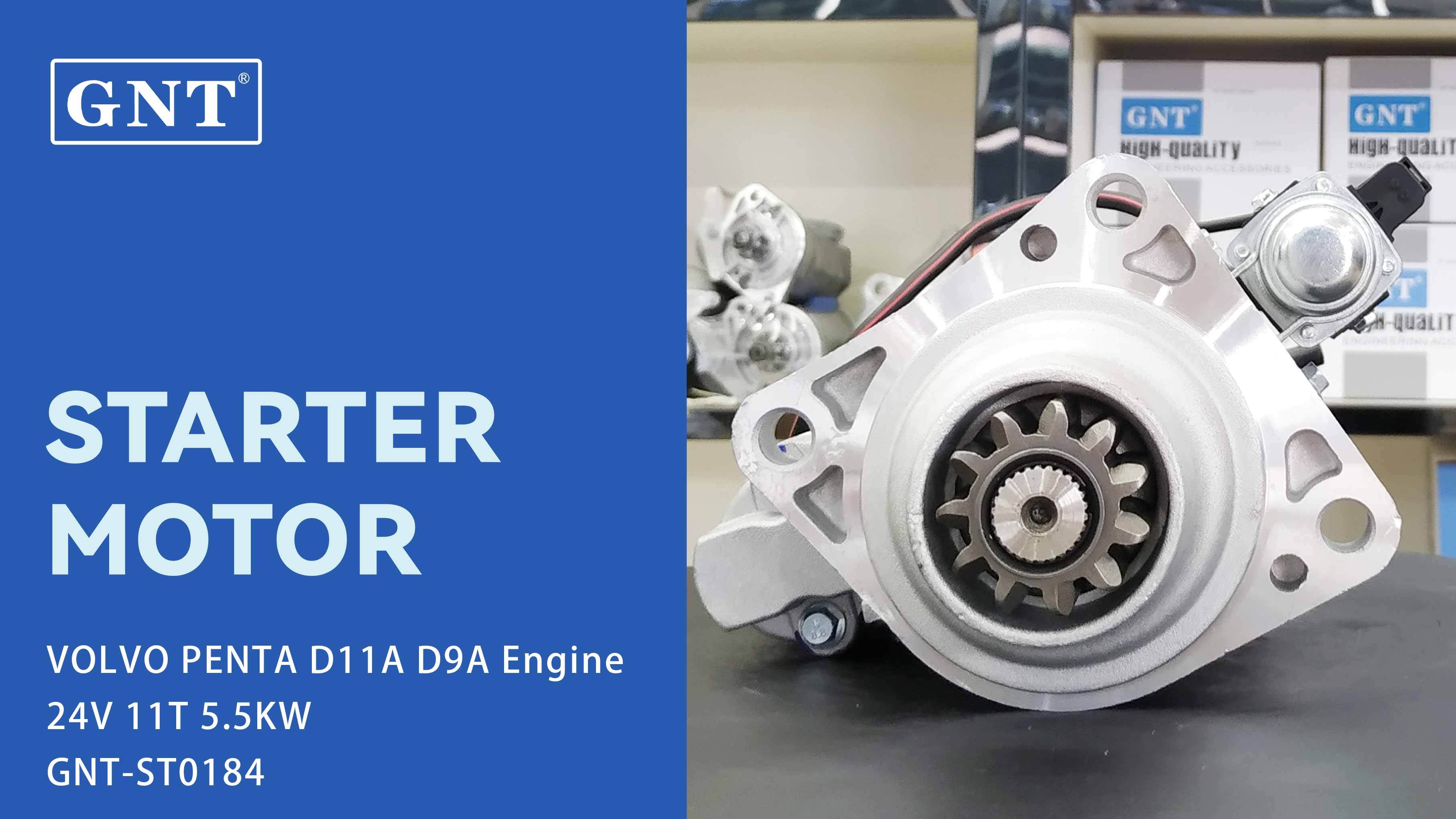 24V 11T Starter compatible with VOLVO D11A D9A FM9 Engine 114193 114819 149025W CST35640AS CST35640GS PA510065 PA510066 M009T61472