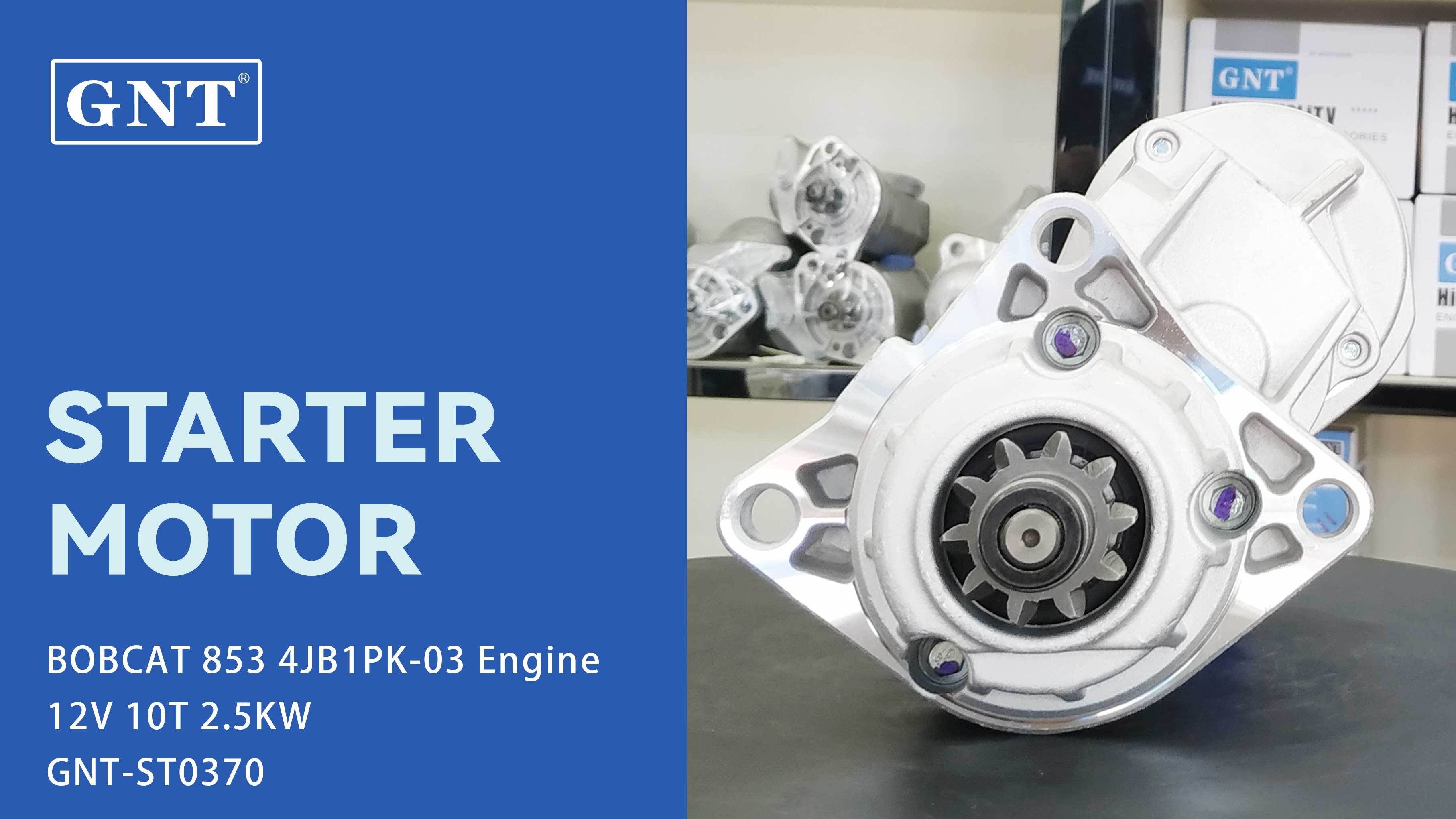 12V 10T Starter compatible with BOBCAT 853 Engine 2280003600 2280003601 228000521 4280002160 DSN2048 DSN2114 C07889 115625 JS906 CST40134AS 110961
