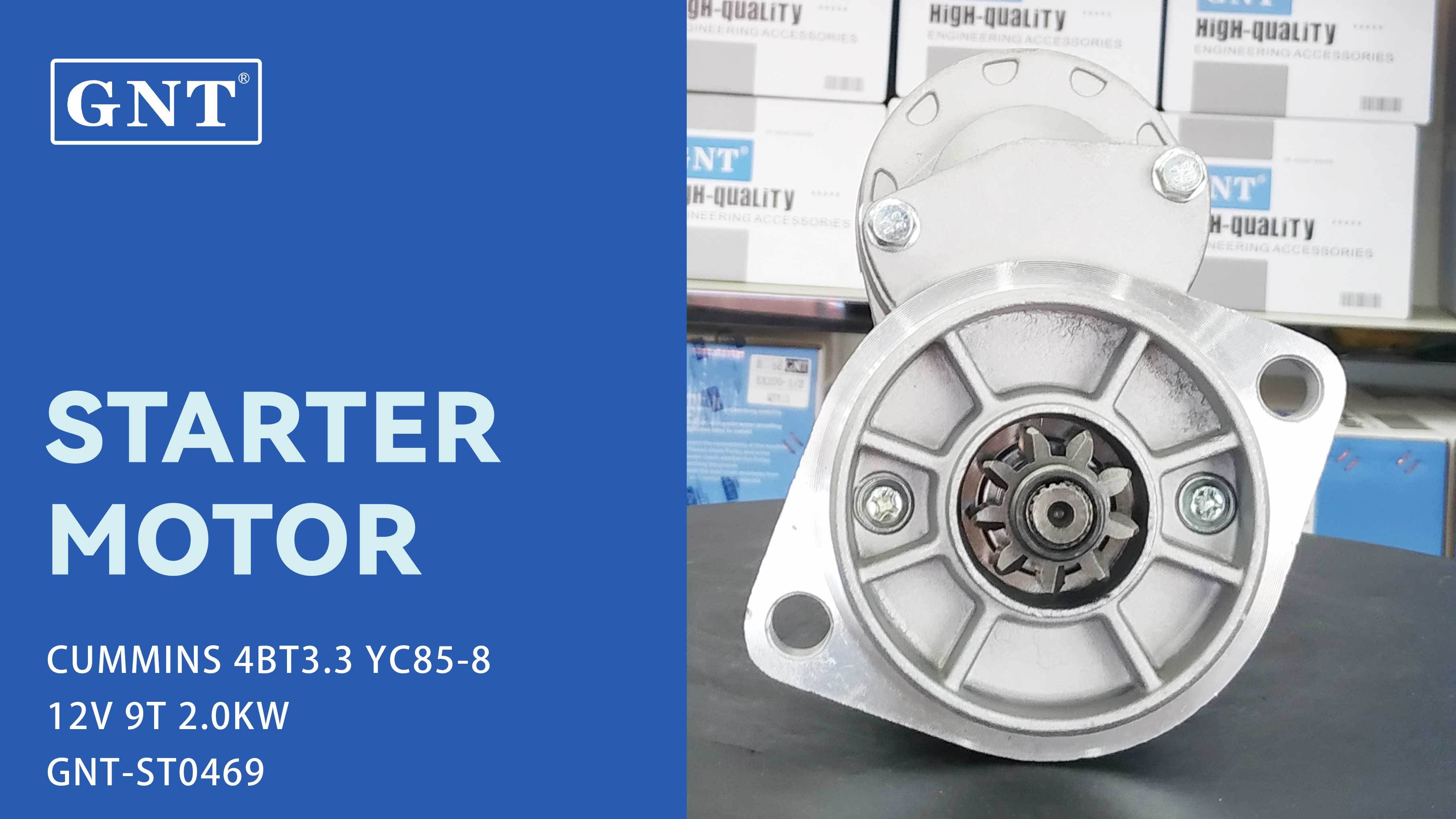 CUMMINS YC85-8 Starter 6008631310, 6008631410, D470410, 31701378, 31701378R, 31791096R, 114332, C6008631410, DRS1008, 031114250