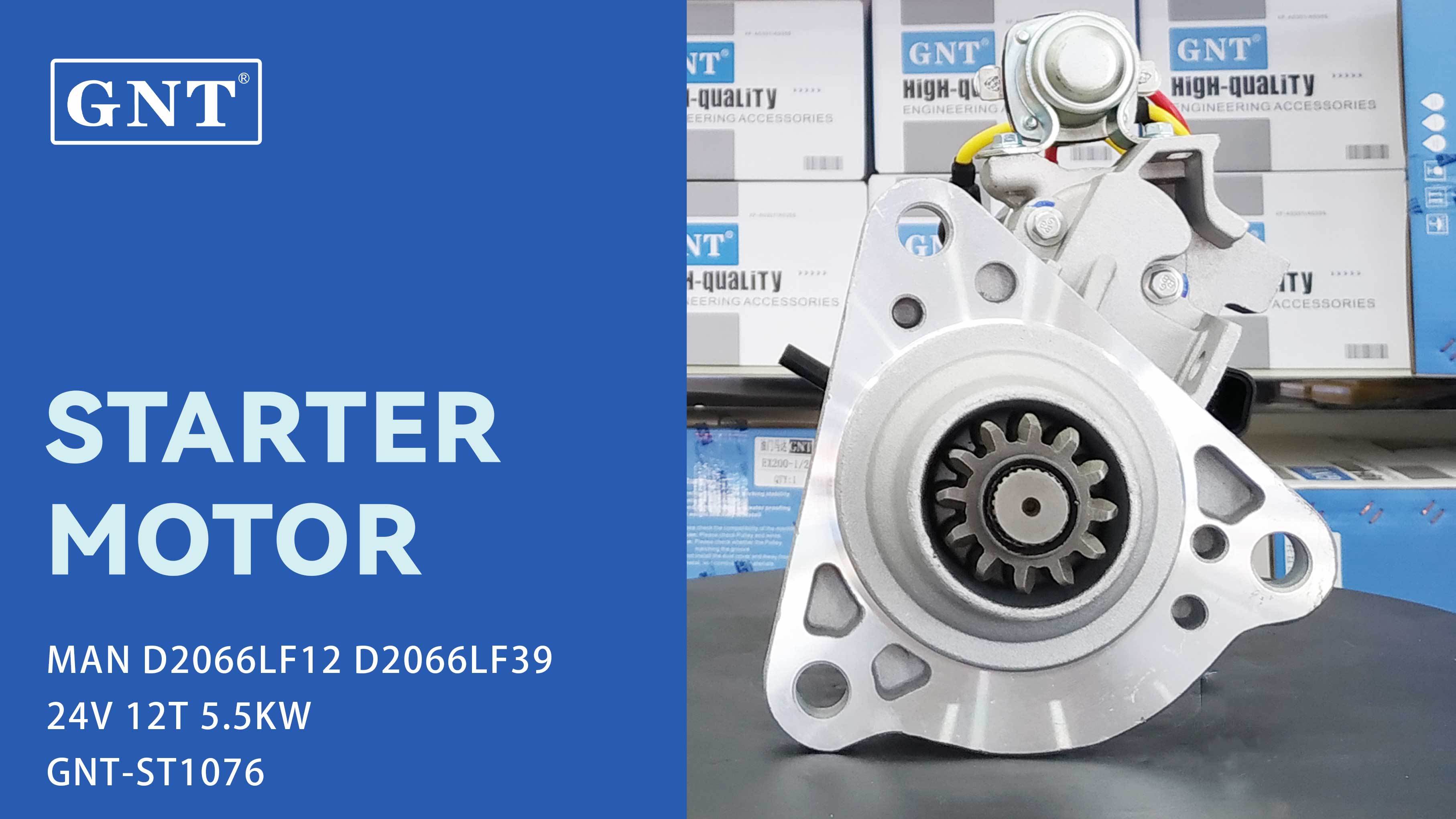 24V 12T Starter compatible with MAN D2066LF12 Engine M009T61971 M009T61971AM M009T61971ZZ9 M009T62071 M009T62071AM M009TD2471 M9T61971