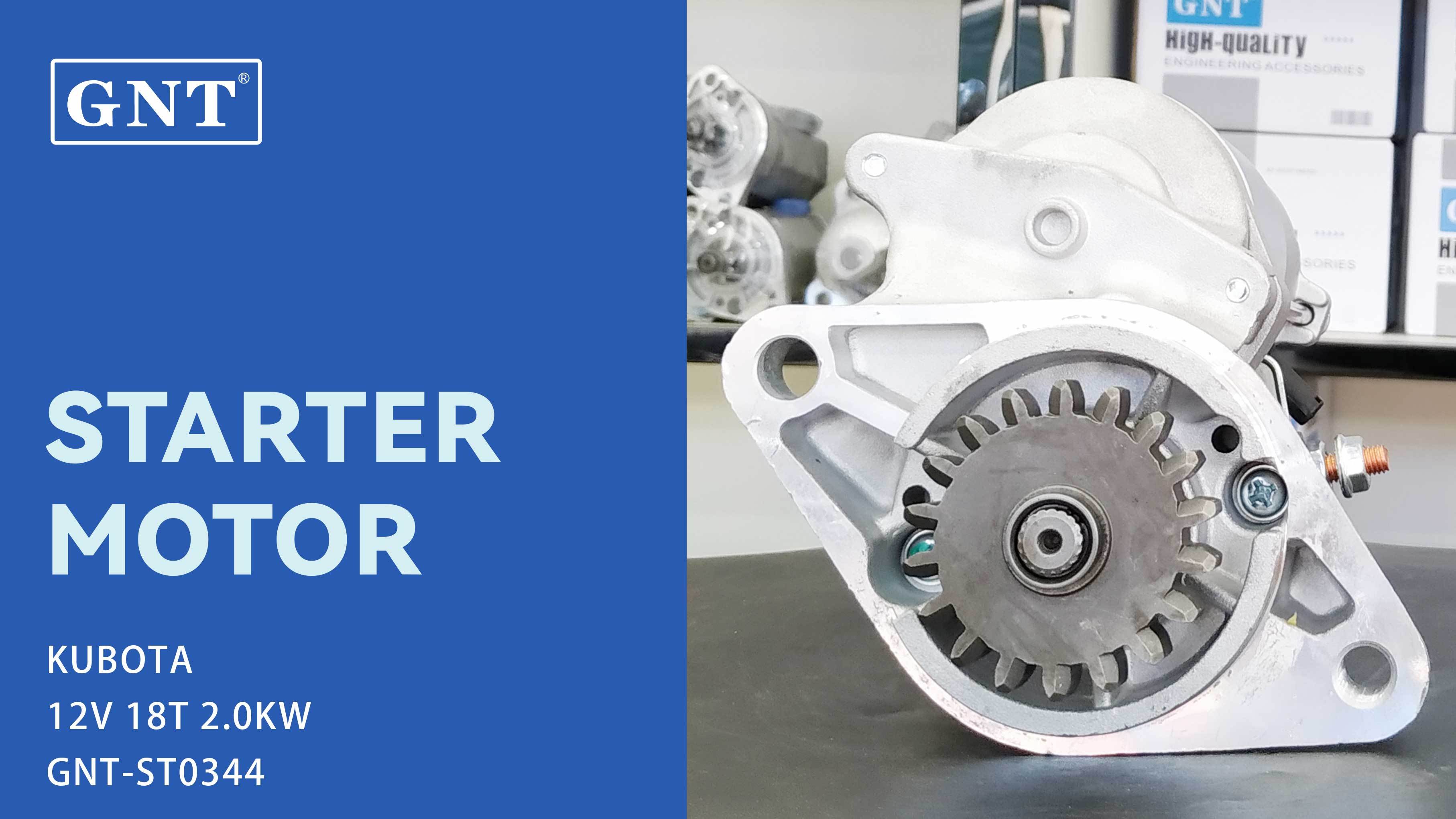 12V 18T 2.0KW Starter Motor compatible with KUBOTA TRACTORS Engine 280000220 1103463051 28000-0220 11034-63051