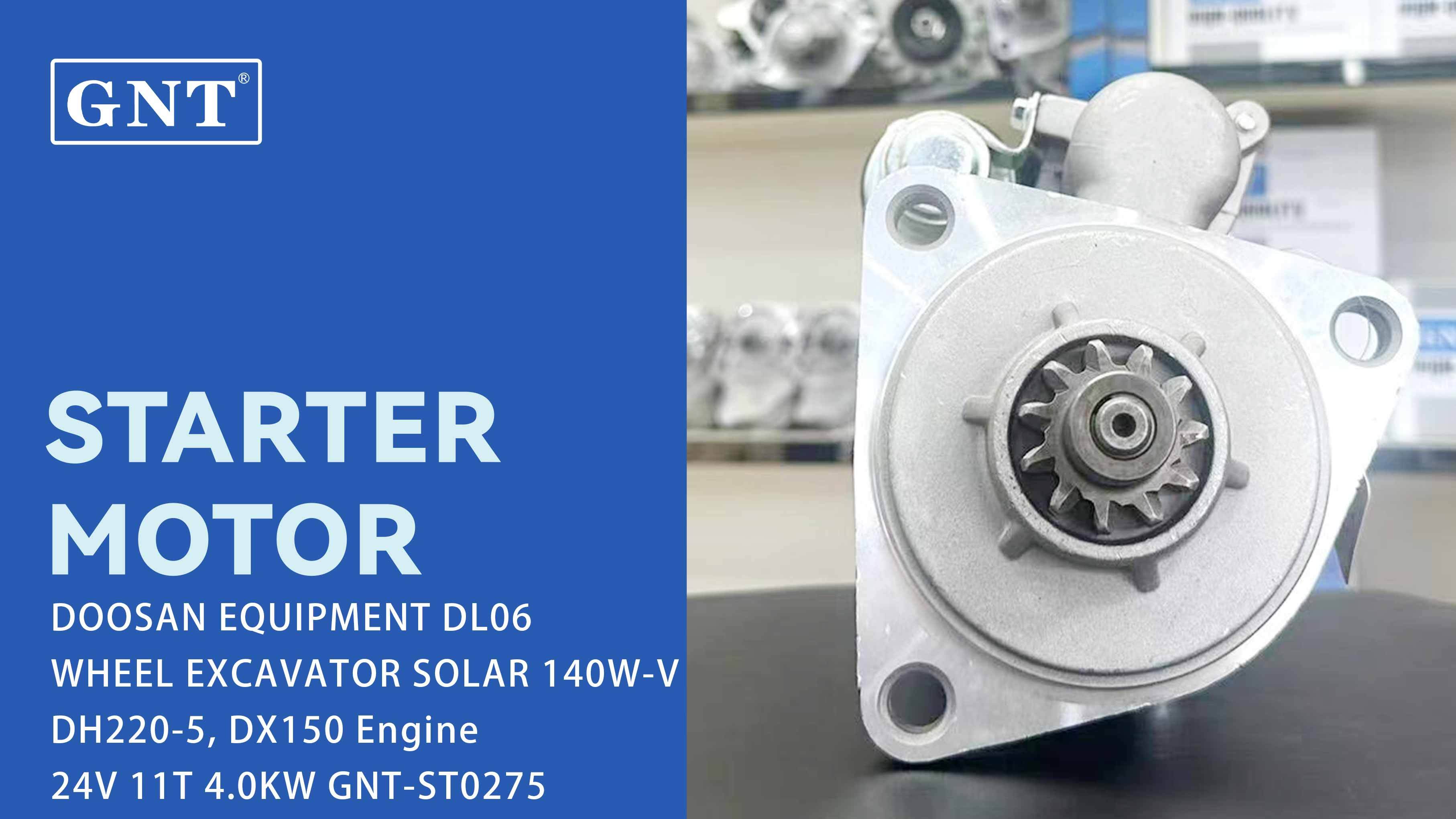 DOOSAN DL06 DX150-9 Starter 19080032, 19080033, 8200475, 8200734, 8200777, DRS0632, DRS0632N, 65262017063, 65262017076