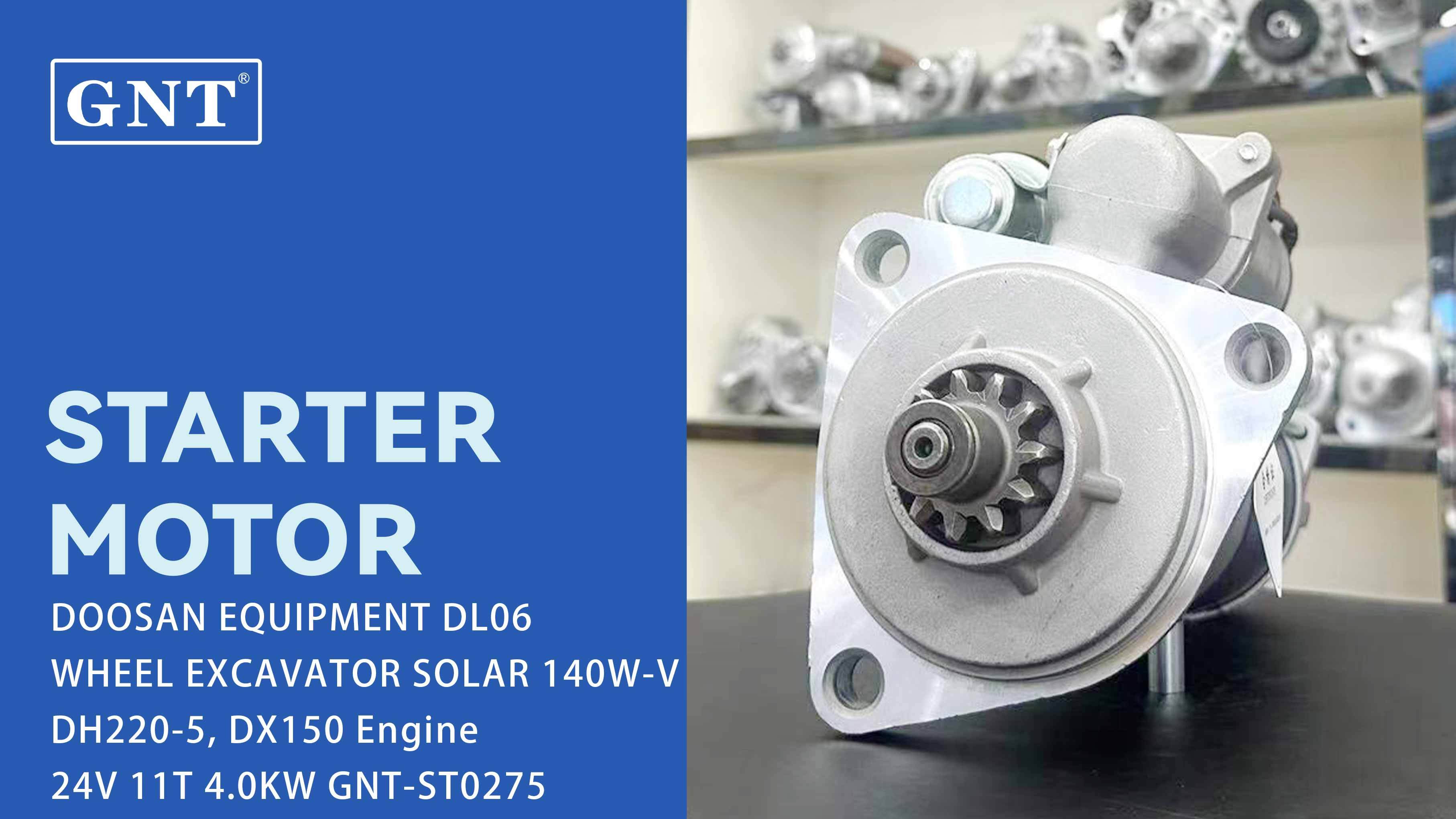 DOOSAN DL06 DX150-9 Starter 652620170764, 65262017077B, 30051600003, 30051600015, 30051600041, 300516000414, 65262017077D